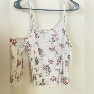American Eagle Outfitters White Floral Camisole